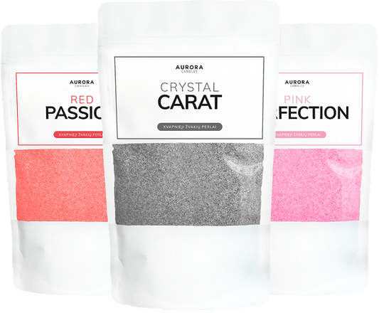 MIX rinkinys - 3 kvapų žvakių perlai